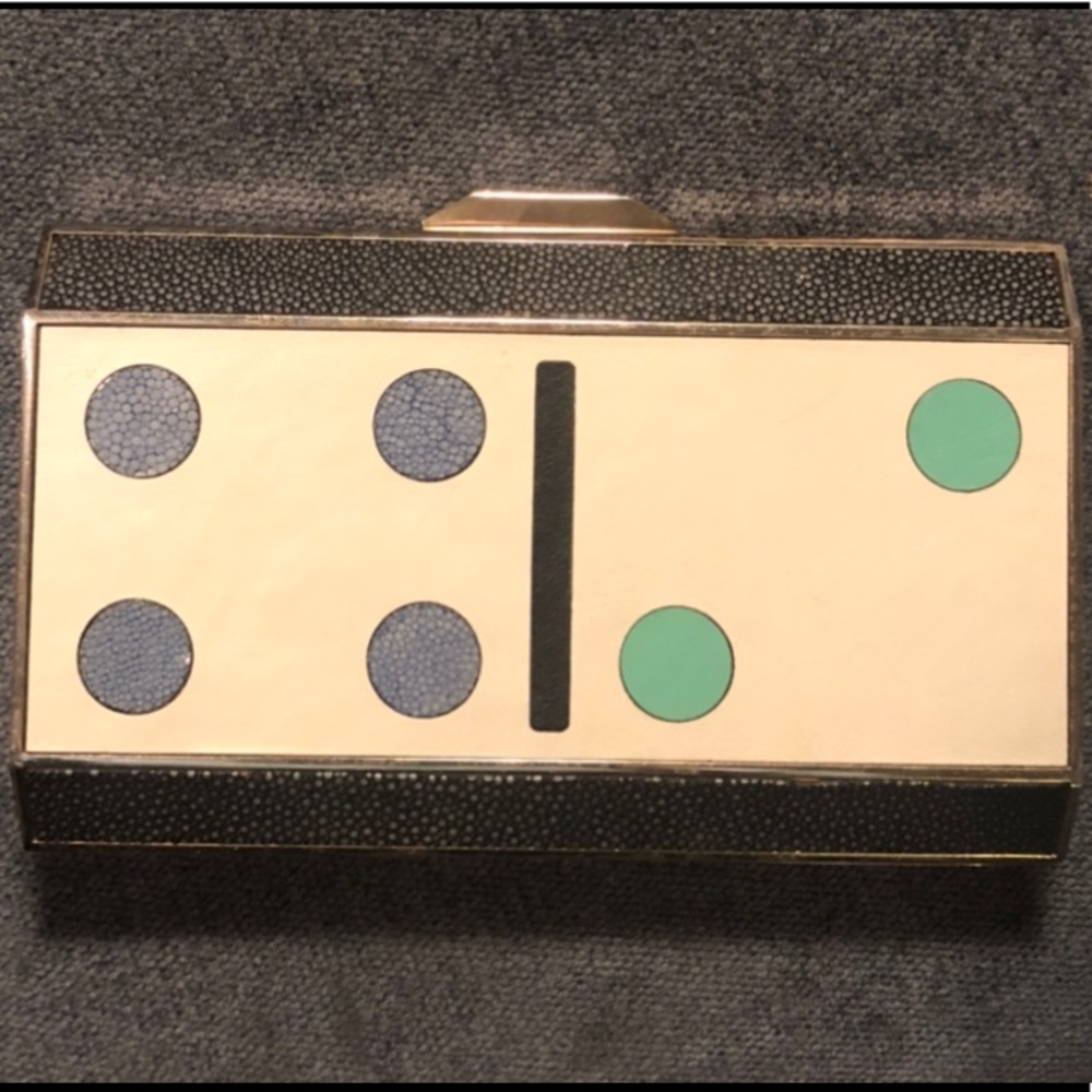 Anya Hindmarch Stingray Domino Clutch Bag